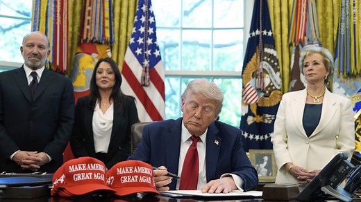 Trump signs executive actions on education, including efforts to rein in DEI