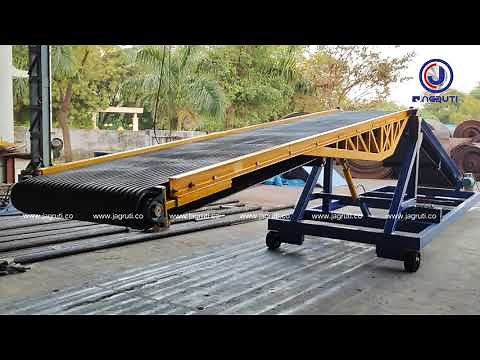 Truck Loading conveyor system with Hydraulic height adjustable system.