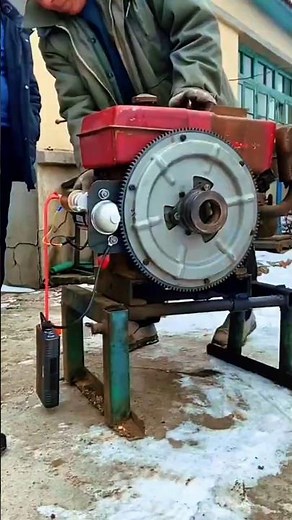 Easy Starter Motor Installation on Engine Flywheel 🚗 #Engine #EngineRepair #machine #motor #diy