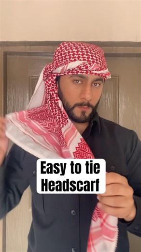How to tie 🤩 #arabic #headscarf #easy #tutorial #1million