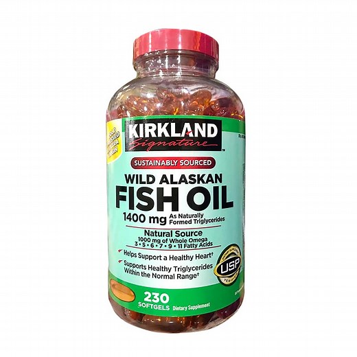 Dầu Cá Kirkland Wild Alaskan Fish Oil 1400mg 230 Viên - XACHTAYNHAT.NET