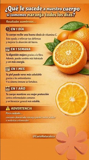 Beneficios increíbles de consumir naranja 🍊 #frutas #naranjas #curionaturaleza