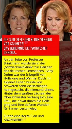 DIE GUTE SEELE DER KLINIK VERGING VOR SCHMERZ! 💔 DAS GEHEIMNIS DER SCHWESTER CHRISTA...
