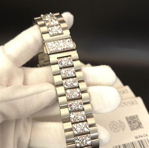 Swarovski® Crystal Apple Watch Band | Stainless Steel Luxury Strap - Etsy