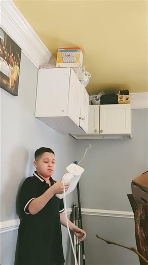 a kid ripped out exit sign