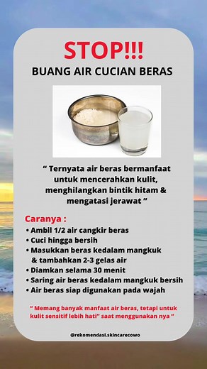 Manfaat Air Cucian Beras untuk Wajah