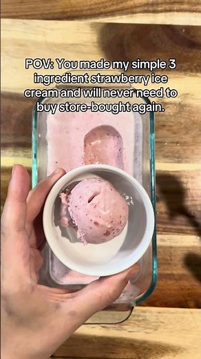 How to make 3-ingredient strawberry ice cream! *dairy free!*
