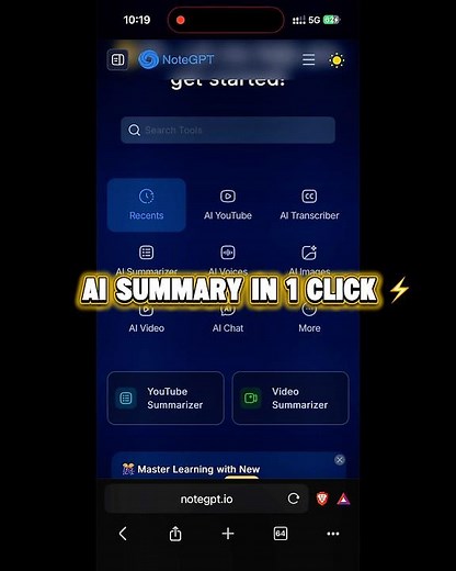 Summarize ANY YouTube Video in Seconds! (NoteGPT Hack) 🚀
