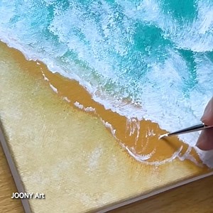 Beautiful Beach Acrylic Painting #art #painting #acrylicpainting | Joony art