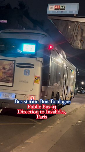 Bus 93 bound to Invalide, Paris #reels #communitysupport #public #transport #fbyシvideo | YAGIE