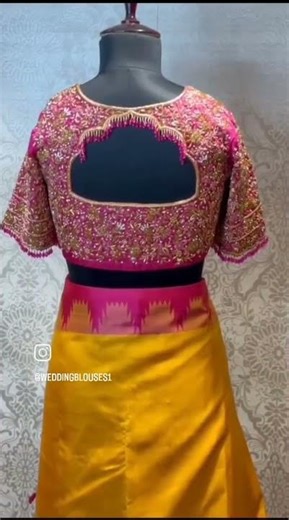 Wedding blouse with hand embroidery blouse design 💫♥️✨