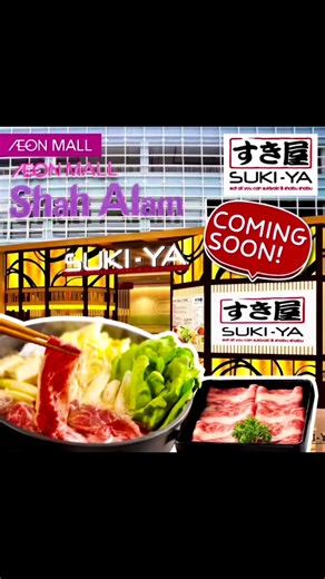 Shah Alam, we’re coming in HOT! 🔥🍲Mark your calendars! SUKI-YA opens on Wednesday,25th June 2025 at AEON Shah Alam, Lot S19 & S20, Level 2 (just one floor above Mr. DIY)! 🎉 Opening Promo: Enjoy 10% OFF your total bill – it’s our way of saying hello! Bring your makan buddies and dive into the ultimate hotpot feast you’ve been waiting for 🍽️ ✨See you there! Let’s gooo! #SukiyaMY #SukiyaShahAlam #HotpotBuffet #OpeningPromo #AeonShahAlam #JomMakan | Suki-Ya, KL