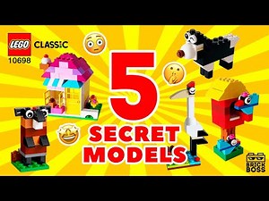 LEGO CLASSIC 10698 - 5 SECRET MODELS IDEAS FOR KIDS / LEGO SPEED BUILD INSTRUCTIONS/HOW TO BUILD MOC