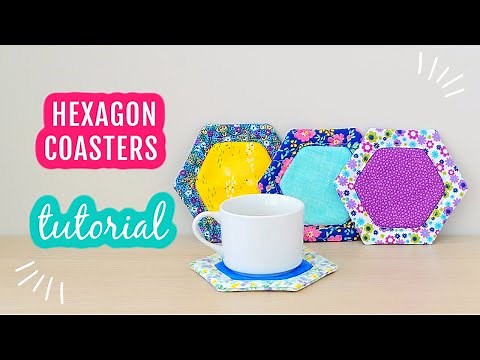 Hexagon Coaster Tutorial #hexagoncoaster #fabriccoaster #costertutorial
