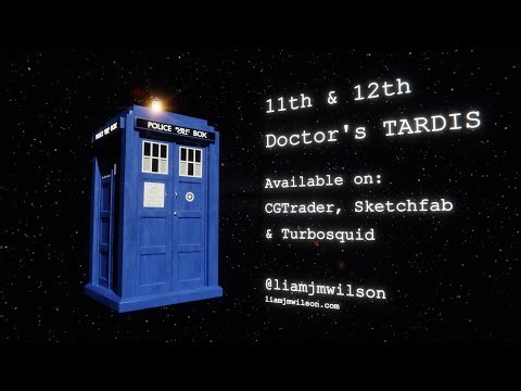 My Photoreal 11th & 12th Doctors TARDIS Model - LINKS IN DESCRIPTION
