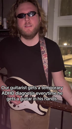 He’s usely very chill #adhd #guitar #guitarist #bandmemes #bandpractice