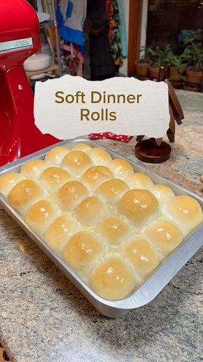 These soft dinner rolls are the perfect addition to any meal and especially perfect for Thanksgiving! Simple and delicious, good enough to eat plain but an absolute treat with butter and jam. 🤩 Click on the link in the comments for my recipe. Enjoy! 💕 #rolls #bread #homemade #thanksgiving #food #recipe | Rachel Ballinger