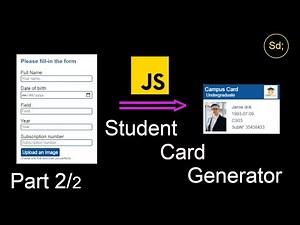 Build a Student Card Generator with JavaScript | Part2/2