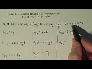 Calculus 3 : Second Partial Derivatives Example 3