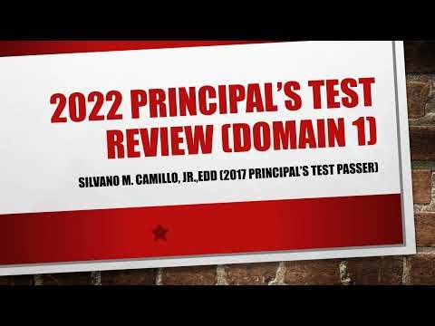 2022 PRINCIPAL'S TEST REVIEW DOMAIN 1