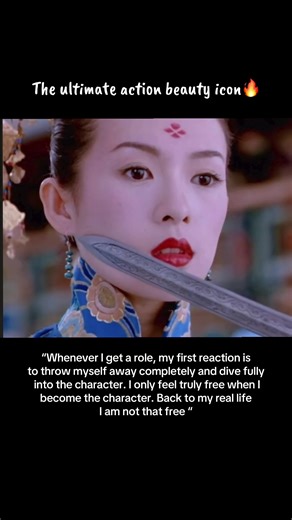 ✨Zhang Ziyi: Whenever I get a role, my first reaction is to throw myself away completely and dive fully into the character. I only feel truly free when I become the character. Back to my real life I am not that free. It was the characters that saved me. Living in their world, I never once felt like I was acting. #Zhangziyi #章子怡 #Chuongtudi #cbiz #cinema