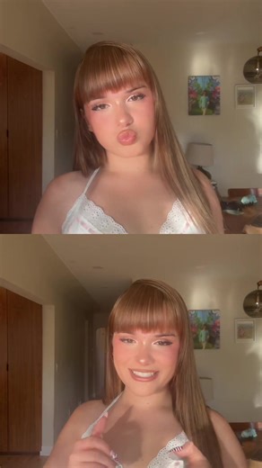 hello neighbor 😝😉#fyp #xyzbca #makeup #bangs #trend | hello neighbor