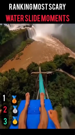 Ranking the Most Scary Water Slide Moments 😱🌊#shorts