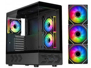 DIYPC IDX1-BK-ARGB Black USB3.0/ Type C Tempered Glass ATX Gaming Computer Case w/ Dual Tempered Glass Panel and 3 x ARGB PWM Fans (Pre-Installed) - Newegg.com