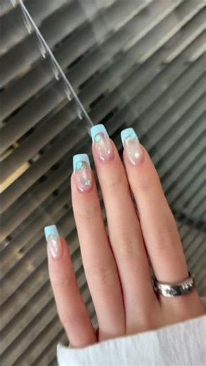 Sumpah lawa macam mermaid! 😭🩵🫧 Kuku Baby Blue French + 3D Bubble ni auto nampak mahal.