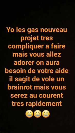 Gros projet en preparation