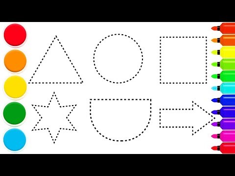How to draw simple 2d geometric shapes | step by step