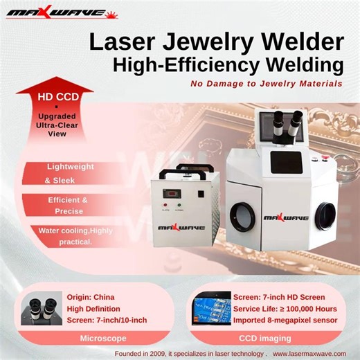 YAG Laser Welding Machine-Water Cooling 200W Laser Welder for Precious Metal Jewelry