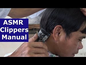 ASMR Haircut Manual Clipper and scissors