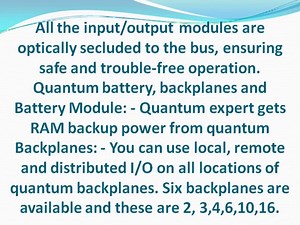 An overview about Modicon Quantum