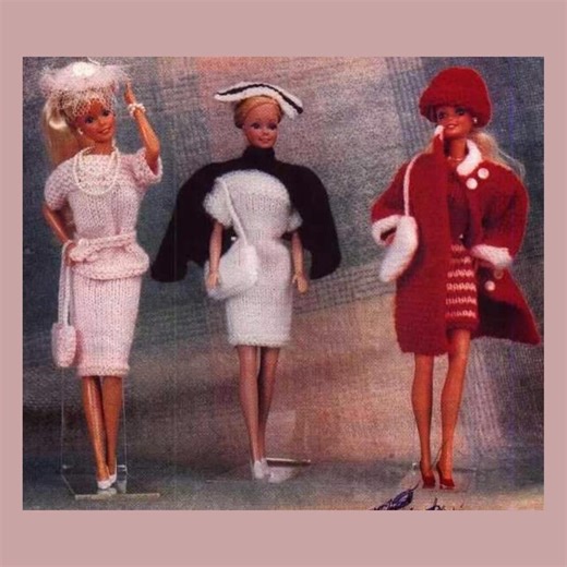 Vintage Fashion Doll Set of 3 Knitting Patterns (total of 12 Patterns), 11.5 Inch Dolls (PDF Pattern) - Etsy