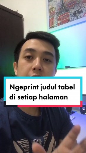 Ngeprint judul tabel di setiap halaman Excel, bisaaa #excel #tipsexcel #rumusexcel #fyp