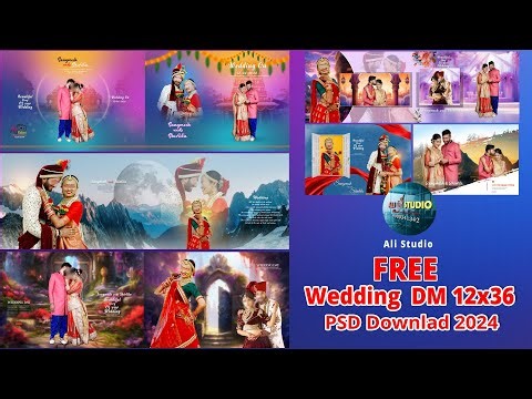 Wedding FREE psd file download II PSD DM 12x36 Download II ‪@alistudio4272‬