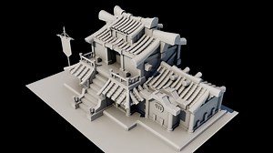 【Maya场景建模】古风“小酒馆”场景搭建 | 适合期末做的古风建筑模型，Maya新手建模教程