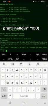 How to Print 100 Text in One Line #cybersecurity #tutorial #termux #python