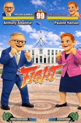 SMACKDOWN - Albo VS Hanson! #AnthonyAlbanese #PaulineHanson #AusPol #PoliticalComedy #ComedyReels