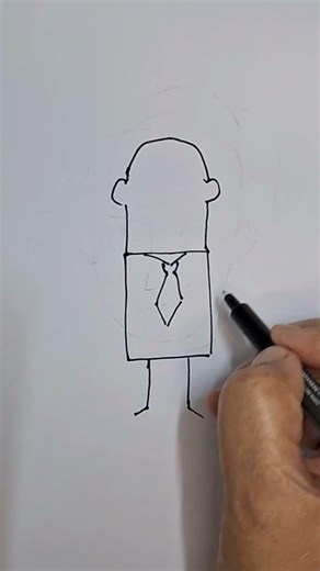 Happy man drawing | easy for beginners #howtodraw #drawwithme #cartoony