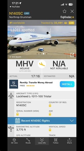 Lockheed Martin L – 10 11–100 tri star spotted #rare #avgeeklife #lockheedmartin #aviation