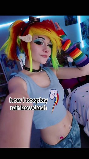 Rainbow Dash Cosplay Makeup Transformation