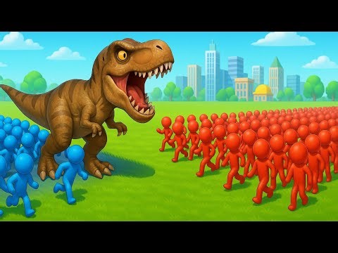 "INSANE DINOSAUR ARMY vs HUMANS – Mob Control Max Level!" GAMEPLAY