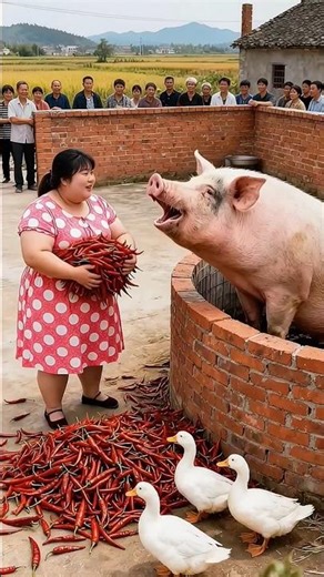 The pig started giving off smoke 🐷💨 wait for end 😂 #shorts #shortvideo