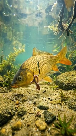 Incredible Underwater Carp Fishing View! 🎥🐟