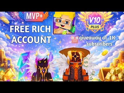 Blockman Go VIP 10 Account Giveaway #2 🎁 | Free VIP Accounts | Goal 1K Subscribers 🚀"