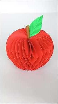 Apple 🍎 Paper Craft - Paper Craft Ideas - Easy Kids Craft Ideas - Paper Apple 3D