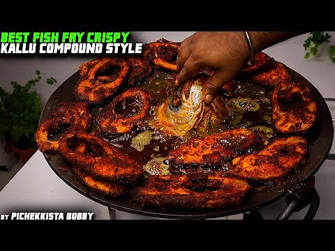 BEST FISH FRY VERY CRISPY | SIMPLE AND EASY TAWA FISH FRY KALLU COMPOUND STYLE By PICHEKKISTA BOBBY
