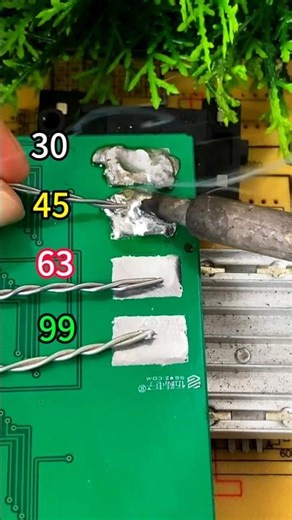 Soldering Temperature Test 🔥 30 vs 45 vs 63 vs 99 Wire Strength #Soldering #WireTest #satisfying